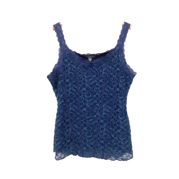 VTG Apt 9 Blue Lace Cami Top Stretch Sleeveless Tank Top Whimsigoth - Picture 1 of 6